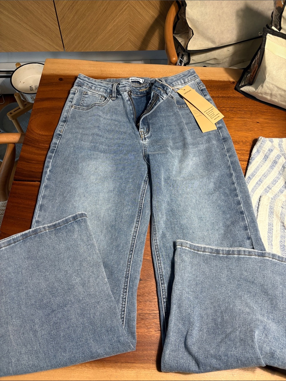 Wide Leg Women’s Jeans in Light Blue - Classic Flare Style
